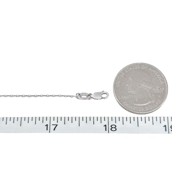 Vintage Sterling Silver 925 1.2mm Adjustable Cable Chain Necklace 16" to 18" - Picture 3 of 3